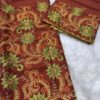 Tissu broderie SALOUVA - Vert kaki