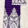 Tissu broderie SALOUVA Blanc & Noir - feuille