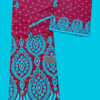 Tissu broderie SALOUVA 100% coton - bleu ciel