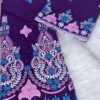 Tissu broderie SALOUVA 100% cotton - Violet