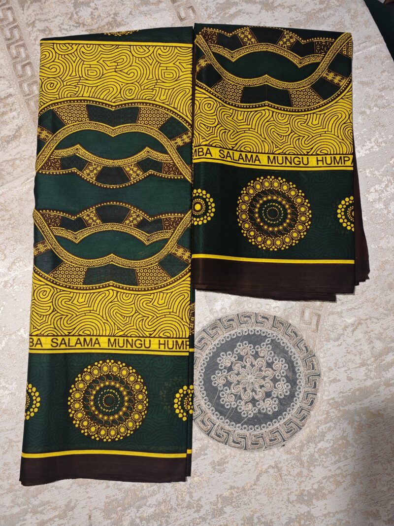 Nambawane 4 pièces - Rehema - Jaune & Vert Foncé