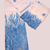 Tissu broderie SALOUVA - bleu
