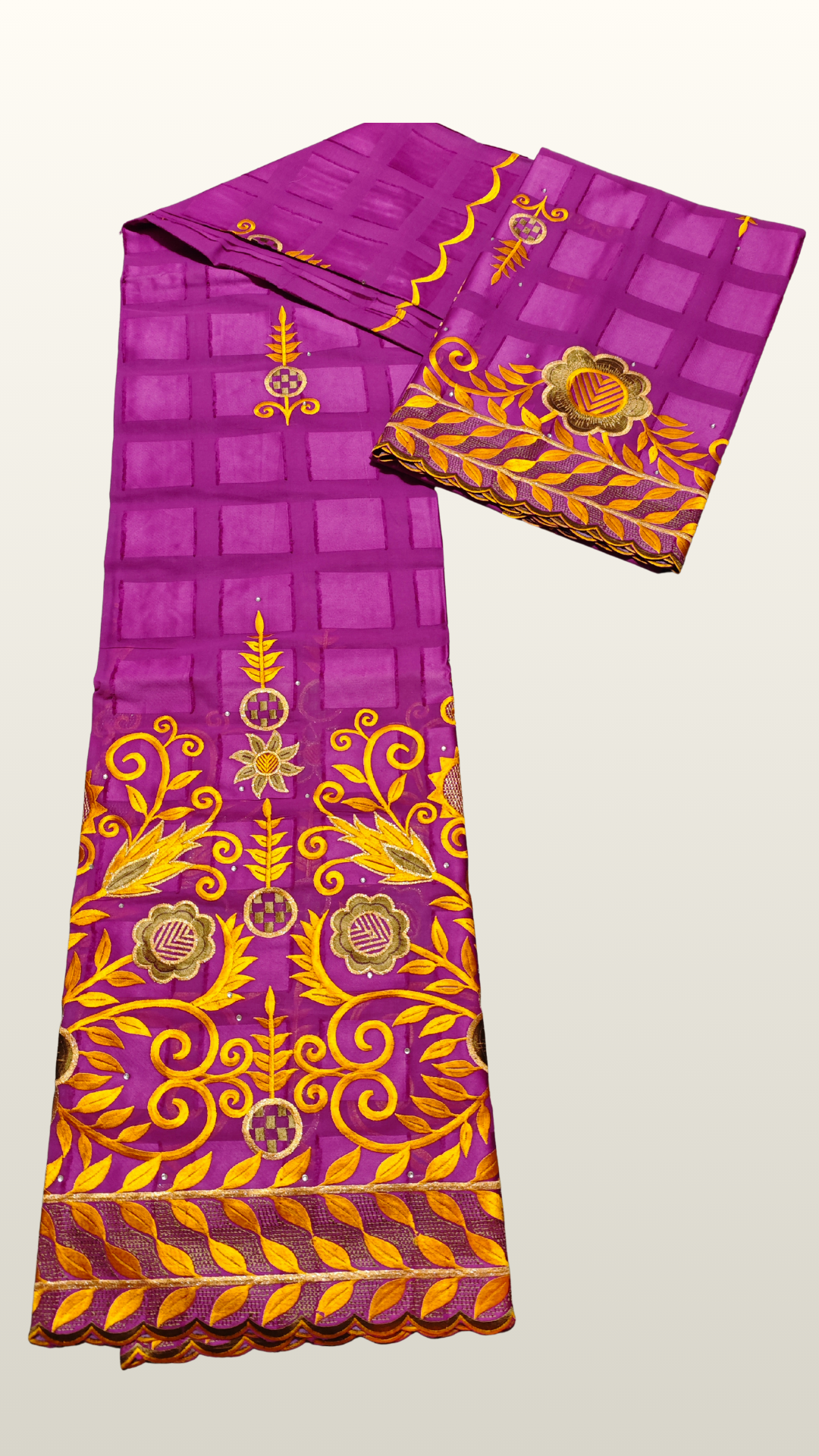 Salouva broderie - 100% cotton - Violet